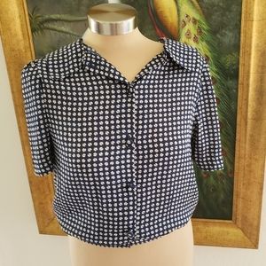 BLOUSE | Blue Button Down Top